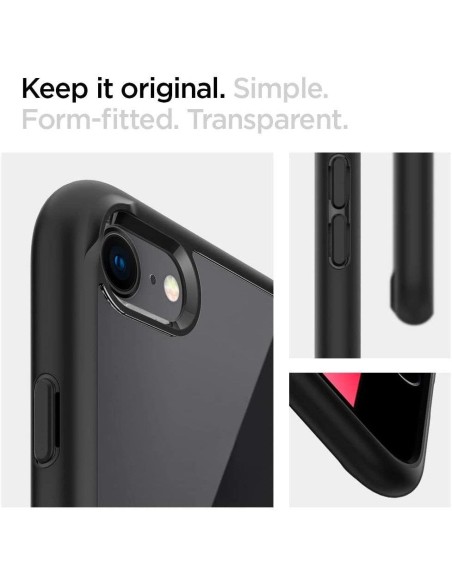 Spigen Ultra Hybrid dėklas, skirtas iPhone 7 / 8 / SE 2020 / SE 2022 - juodas Spigen Ultra Hybrid dėklas, skirtas iPhone 7 / 8 / SE 2020 / SE 2022 - juodas