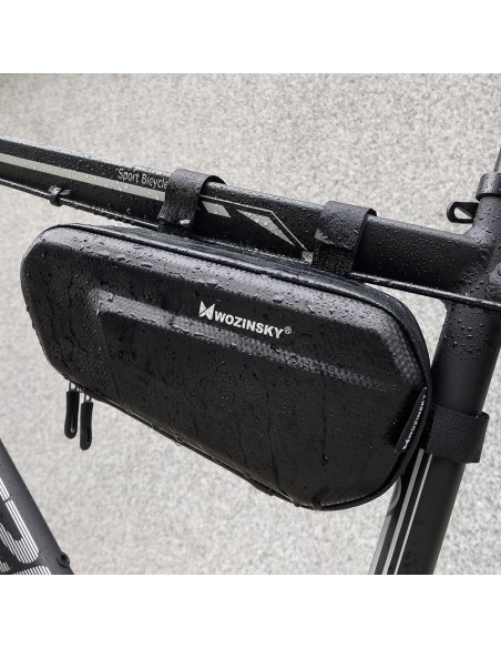 Dviračio rėmo krepšys 1,5 l juodas