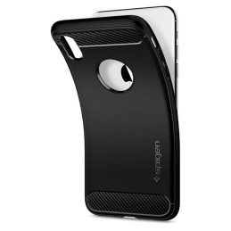 Spigen Rugged Armor dėklas iPhone XR - matinė juoda