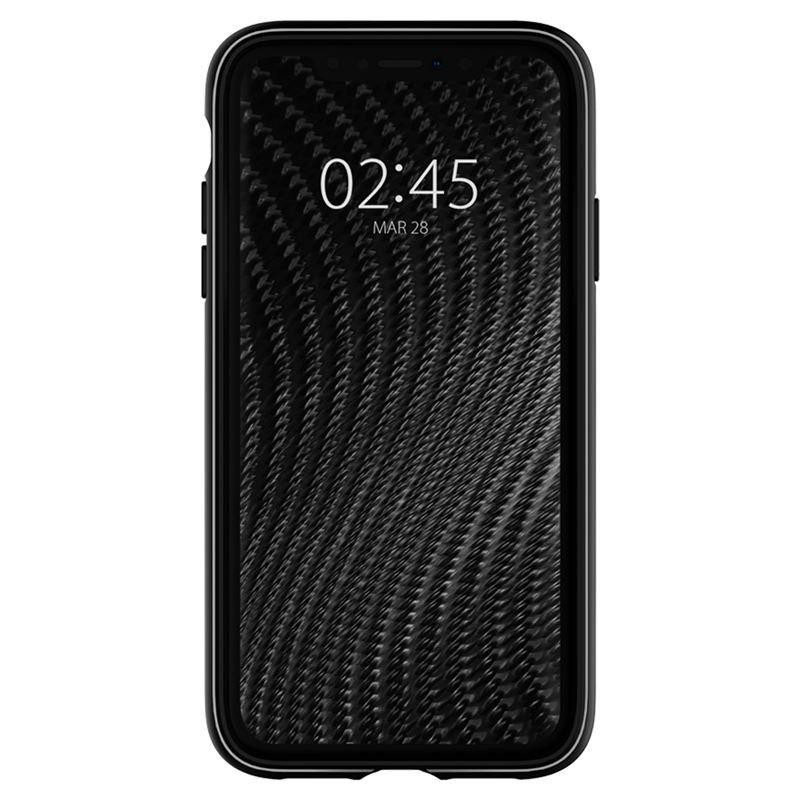 Spigen Rugged Armor dėklas iPhone XR - matinė juoda