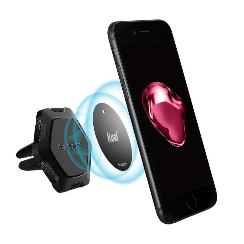 Spigen QS11 telefono laikiklis automobilio orlaidei, magnetinis - juodas