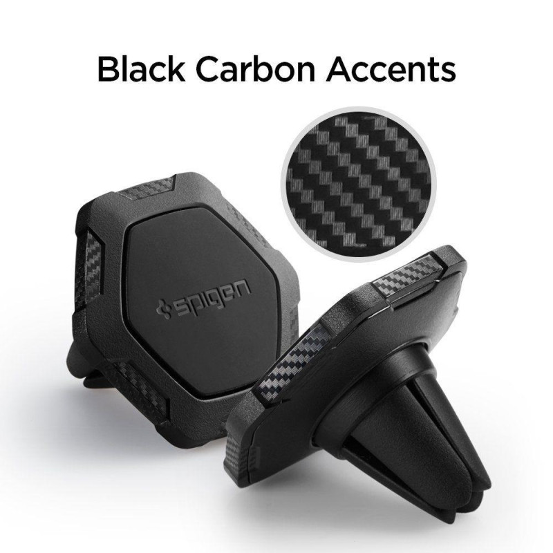 Spigen QS11 telefono laikiklis automobilio orlaidei, magnetinis - juodas