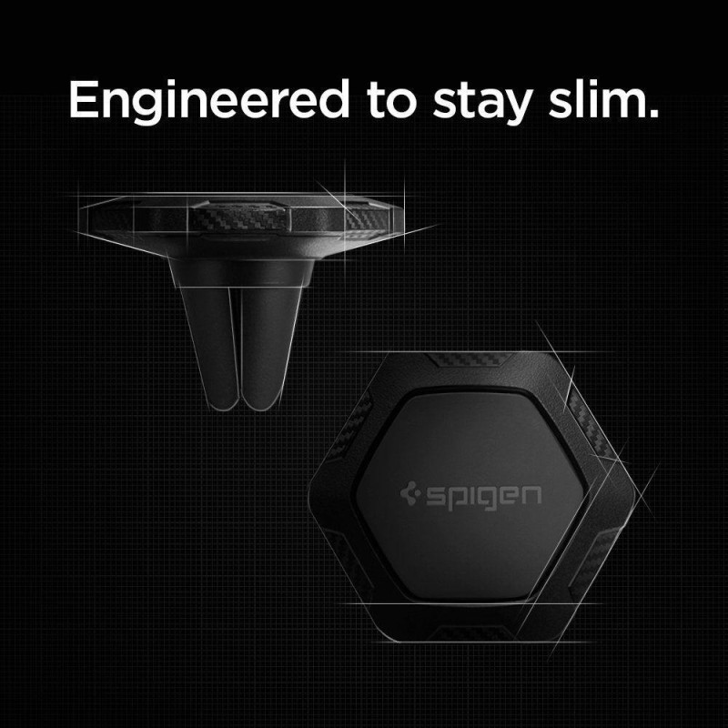 Spigen QS11 telefono laikiklis automobilio orlaidei, magnetinis - juodas