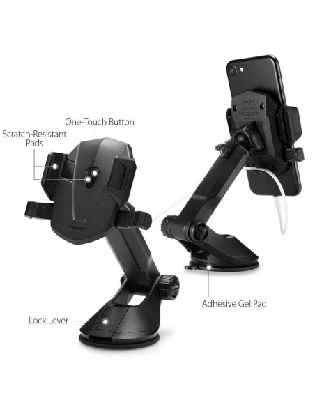 Spigen TS35 telefono laikiklis automobilio kabinai - juodas Spigen TS35 telefono laikiklis automobilio kabinai - juodas