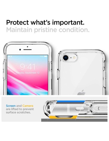 Spigen Ultra Hybrid dėklas, skirtas iPhone 7 / 8 / SE 2020 / SE 2022 - skaidrus Spigen Ultra Hybrid dėklas, skirtas iPhone 7 / 8 / SE 2020 / SE 2022 - skaidrus