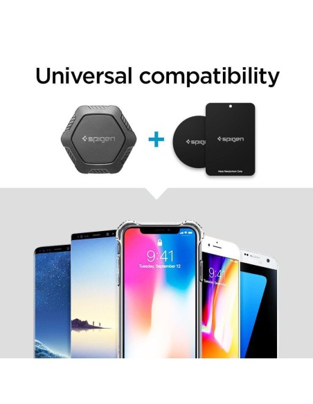 Spigen QS24 telefono laikiklis CD lizdui automobilyje, magnetinis - juodas Spigen QS24 telefono laikiklis CD lizdui automobilyje, magnetinis - juodas