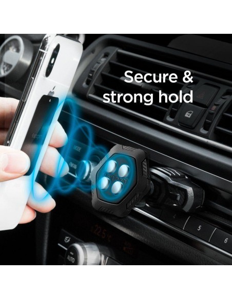 Spigen QS24 telefono laikiklis CD lizdui automobilyje, magnetinis - juodas Spigen QS24 telefono laikiklis CD lizdui automobilyje, magnetinis - juodas