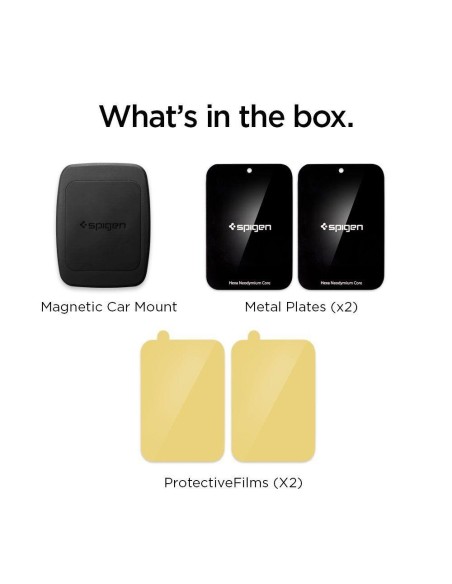 Spigen H12 telefono laikiklis automobilio orlaidei, magnetinis - juodas Spigen H12 telefono laikiklis automobilio orlaidei, magnetinis - juodas