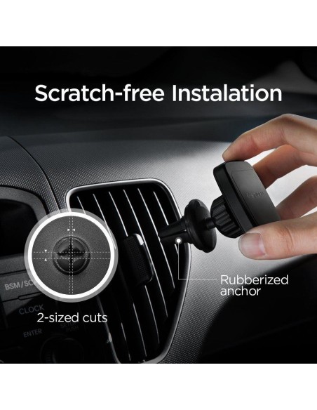 Spigen H12 telefono laikiklis automobilio orlaidei, magnetinis - juodas Spigen H12 telefono laikiklis automobilio orlaidei, magnetinis - juodas