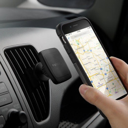 Spigen H12 telefono laikiklis automobilio orlaidei, magnetinis - juodas