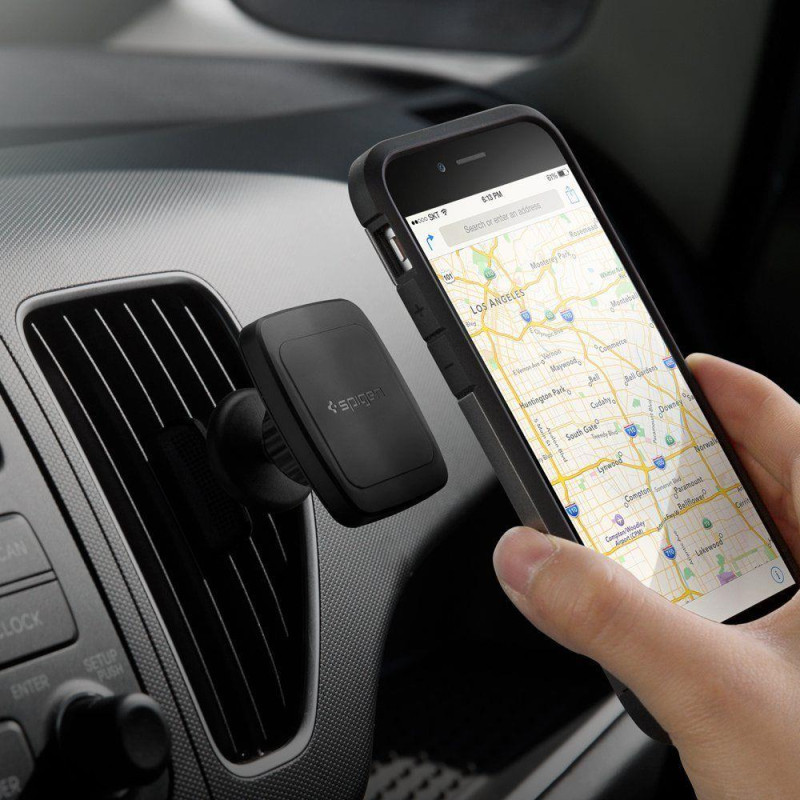 Spigen H12 telefono laikiklis automobilio orlaidei, magnetinis - juodas