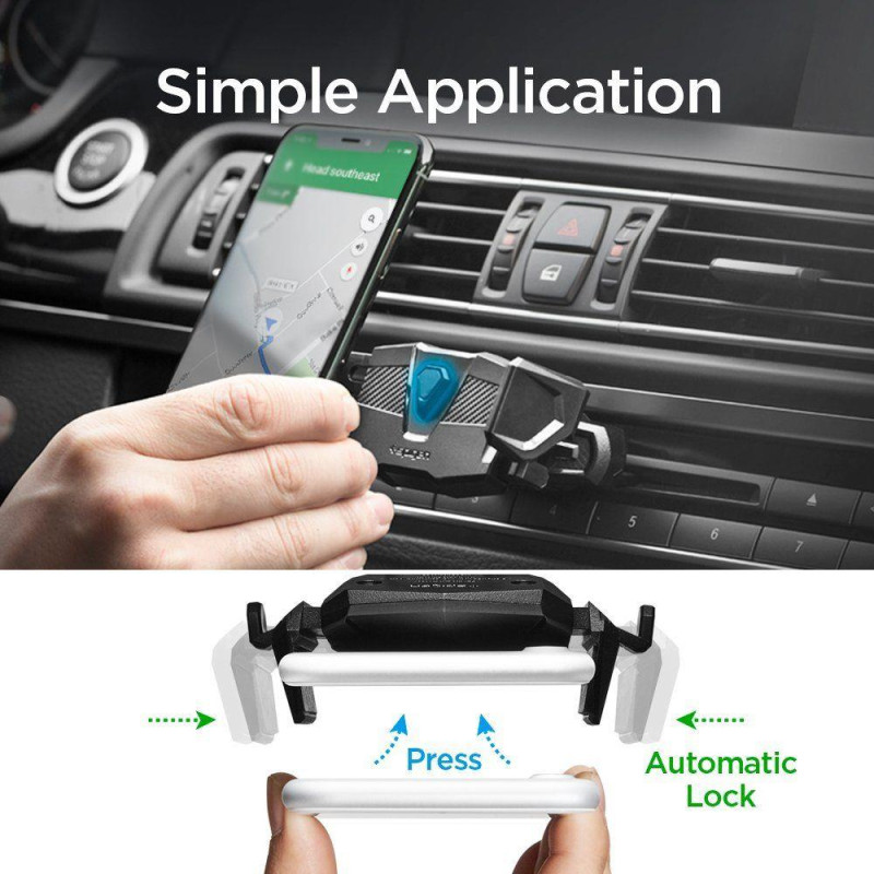 Spigen TMS24 telefono laikiklis CD lizdui automobilyje - juodas