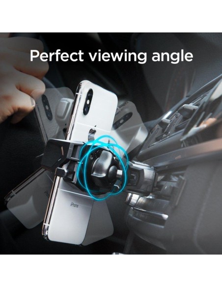 Spigen TMS24 telefono laikiklis CD lizdui automobilyje - juodas Spigen TMS24 telefono laikiklis CD lizdui automobilyje - juodas