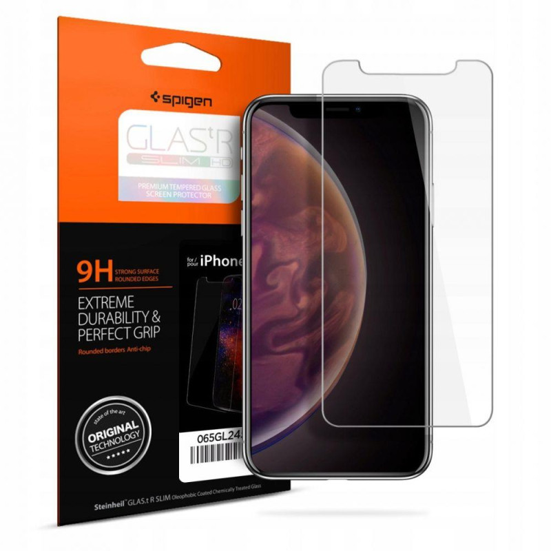 Spigen Glas.tR Plonas grūdintas stiklas, skirtas iPhone X / XS / 11 Pro Spigen Glas.tR Plonas grūdintas stiklas, skirtas iPhone X / XS / 11 Pro