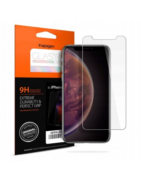 Spigen Glas.tR Plonas grūdintas stiklas, skirtas iPhone X / XS / 11 Pro Spigen Glas.tR Plonas grūdintas stiklas, skirtas iPhone X / XS / 11 Pro