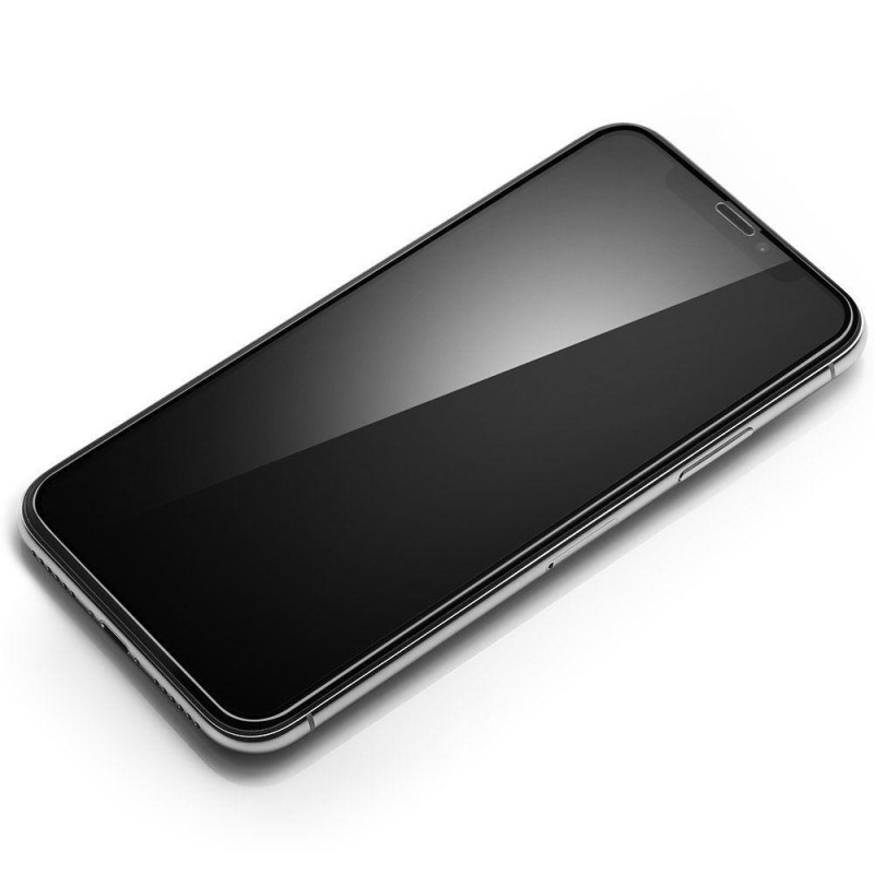 Spigen Glass FC grūdintas stiklas su juodu rėmeliu, skirtas iPhone X/ XS/ 11 Pro