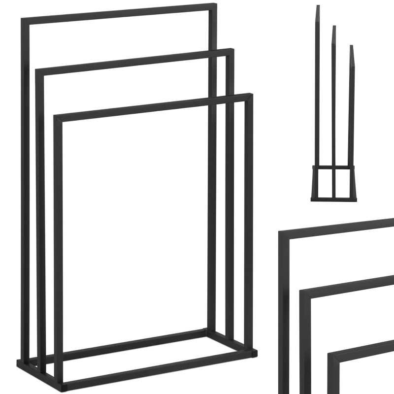 Stovas 3 rankšluosčiams, laisvai pastatomas grindis PLIENAS 55 x 21,5 x 84 cm tamsiai pilka