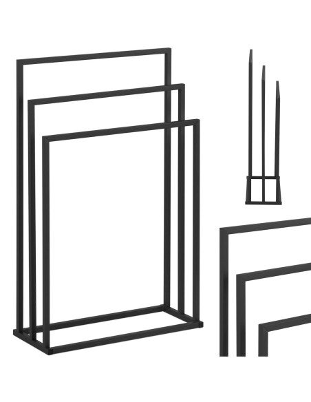 Stovas 3 rankšluosčiams, laisvai pastatomas grindis PLIENAS 55 x 21,5 x 84 cm tamsiai pilka