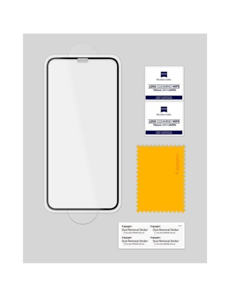 Spigen Glass FC grūdintas stiklas skirtas iPhone 11 / XR - juodas Spigen Glass FC grūdintas stiklas skirtas iPhone 11 / XR - juodas