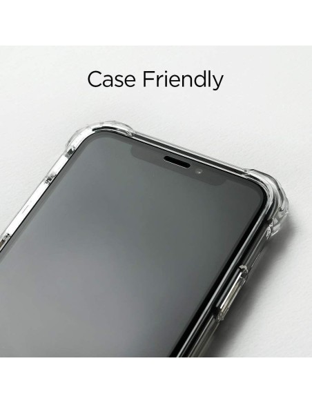 Spigen Glass FC grūdintas stiklas skirtas iPhone 11 / XR - juodas Spigen Glass FC grūdintas stiklas skirtas iPhone 11 / XR - juodas