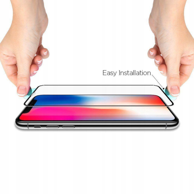 Spigen Glass FC grūdintas stiklas skirtas iPhone 11 / XR - juodas