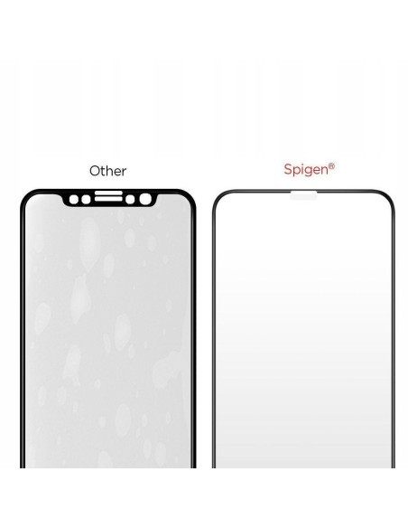Spigen Glass FC grūdintas stiklas skirtas iPhone 11 / XR - juodas Spigen Glass FC grūdintas stiklas skirtas iPhone 11 / XR - juodas