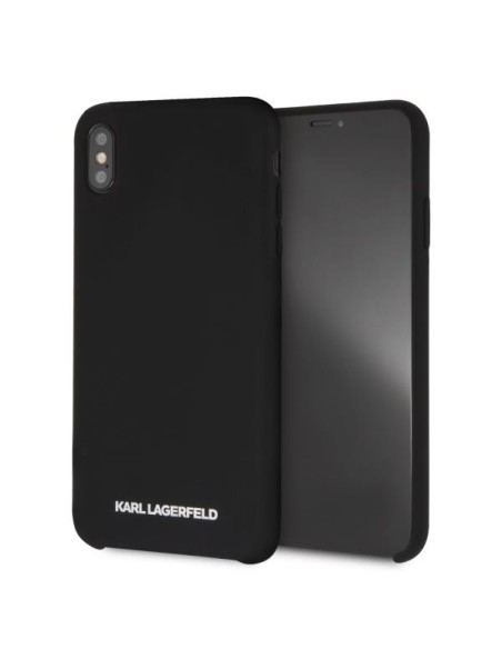 Karl Lagerfeld Silikoninis dėklas iPhone Xs Max - juodas Karl Lagerfeld Silikoninis dėklas iPhone Xs Max - juodas