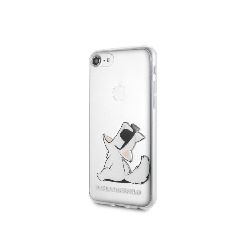 Karl Lagerfeld Choupette įdomus dėklas, skirtas iPhone 7 / 8 / SE 2020 / SE 2022 - skaidrus
