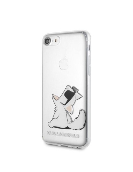 Karl Lagerfeld Choupette įdomus dėklas, skirtas iPhone 7 / 8 / SE 2020 / SE 2022 - skaidrus Karl Lagerfeld Choupette įdomus dėklas, skirtas iPhone 7 / 8 / SE 2020 / SE 2022 - skaidrus