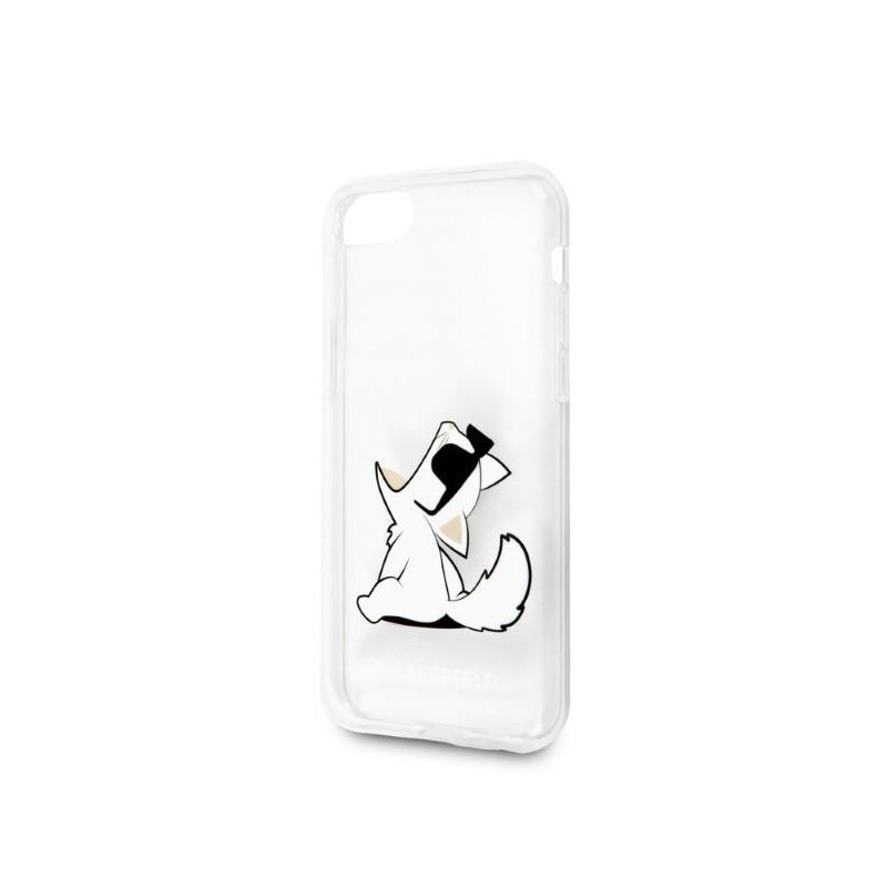 Karl Lagerfeld Choupette įdomus dėklas, skirtas iPhone 7 / 8 / SE 2020 / SE 2022 - skaidrus