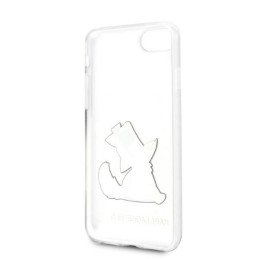 Karl Lagerfeld Choupette įdomus dėklas, skirtas iPhone 7 / 8 / SE 2020 / SE 2022 - skaidrus