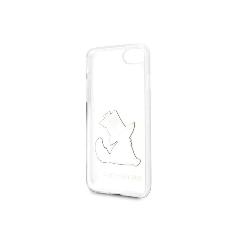 Karl Lagerfeld Choupette įdomus dėklas, skirtas iPhone 7 / 8 / SE 2020 / SE 2022 - skaidrus
