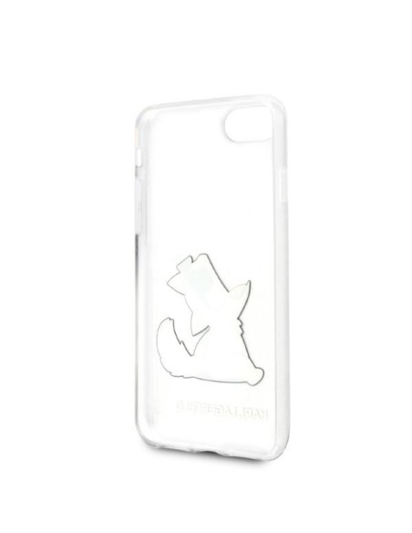 Karl Lagerfeld Choupette įdomus dėklas, skirtas iPhone 7 / 8 / SE 2020 / SE 2022 - skaidrus Karl Lagerfeld Choupette įdomus dėklas, skirtas iPhone 7 / 8 / SE 2020 / SE 2022 - skaidrus