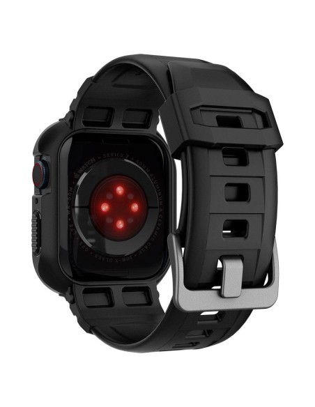 „Spigen Rugged Armor Pro“ dėklas su dirželiu, skirtas Apple Watch 4/ 5/ 6/ 7/ 8/ SE (44/ 45 mm) – juodas „Spigen Rugged Armor Pro“ dėklas su dirželiu, skirtas Apple Watch 4/ 5/ 6/ 7/ 8/ SE (44/ 45 mm) – juodas