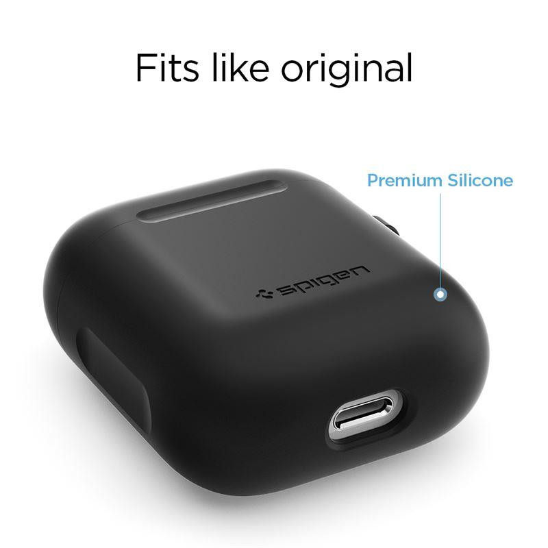 Spigen dėklas, skirtas AirPods 1/ 2 - juodas Spigen dėklas, skirtas AirPods 1/ 2 - juodas