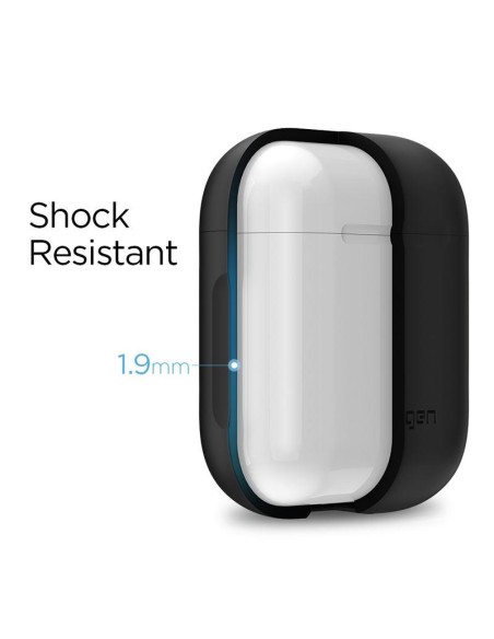 Spigen dėklas, skirtas AirPods 1/ 2 - juodas Spigen dėklas, skirtas AirPods 1/ 2 - juodas
