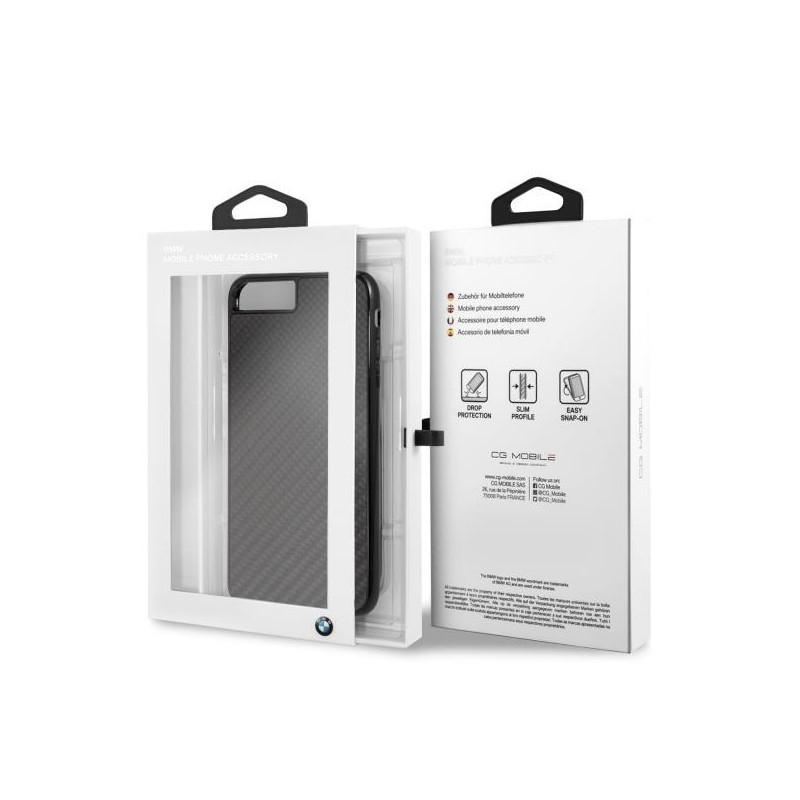 BMW BMHCI8LMBC iPhone 7/ 8 Plus kieto dėklo dėklas juodas/ juodas