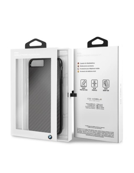 BMW BMHCI8LMBC iPhone 7/ 8 Plus kieto dėklo dėklas juodas/ juodas BMW BMHCI8LMBC iPhone 7/ 8 Plus kieto dėklo dėklas juodas/ juodas
