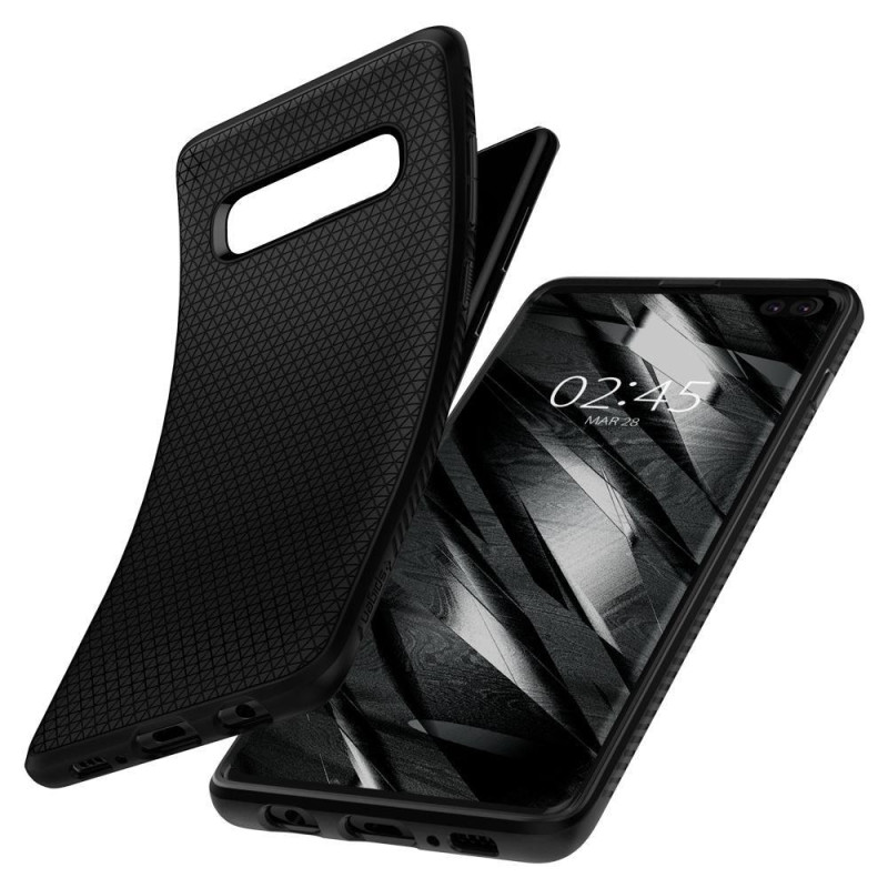 Spigen Liquid Air dėklas, skirtas Samsung Galaxy S10+ - matinė juoda