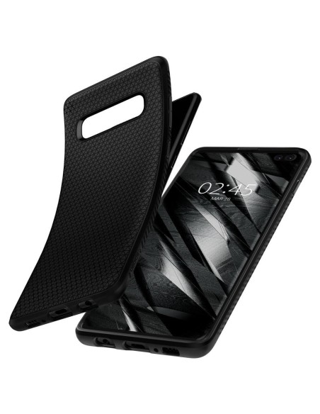 Spigen Liquid Air dėklas, skirtas Samsung Galaxy S10+ - matinė juoda Spigen Liquid Air dėklas, skirtas Samsung Galaxy S10+ - matinė juoda