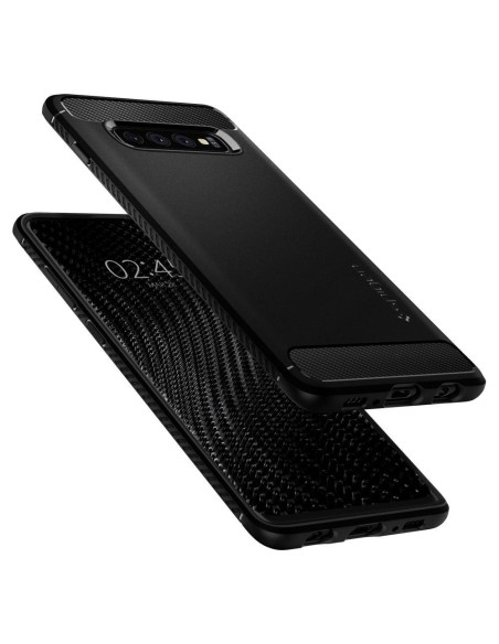 Spigen Rugged Armor dėklas, skirtas Samsung Galaxy S10 - matinė juoda Spigen Rugged Armor dėklas, skirtas Samsung Galaxy S10 - matinė juoda