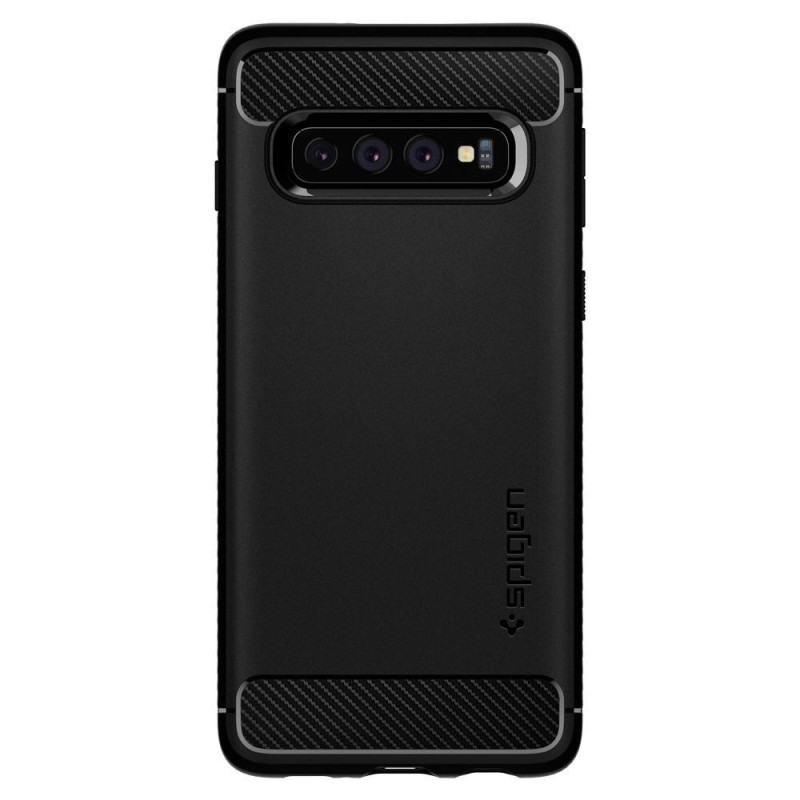 Spigen Rugged Armor dėklas, skirtas Samsung Galaxy S10 - matinė juoda