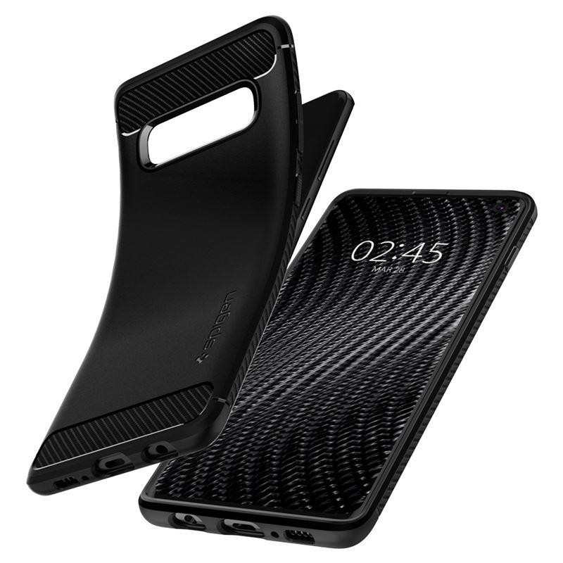 Spigen Rugged Armor dėklas, skirtas Samsung Galaxy S10 - matinė juoda