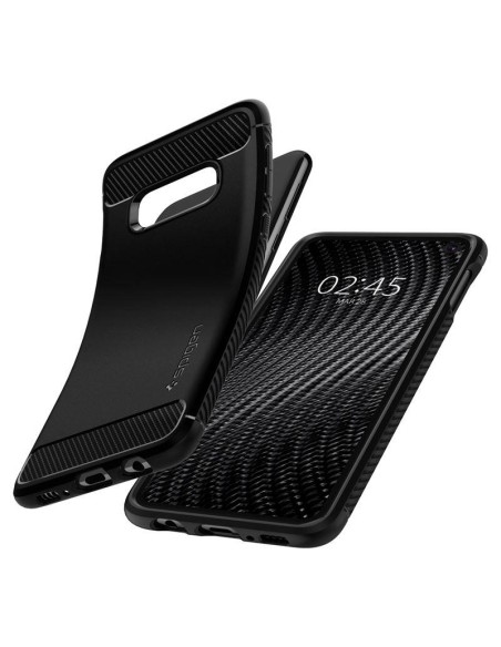 Spigen Rugged Armor dėklas, skirtas Samsung Galaxy S10E - matinė juoda Spigen Rugged Armor dėklas, skirtas Samsung Galaxy S10E - matinė juoda