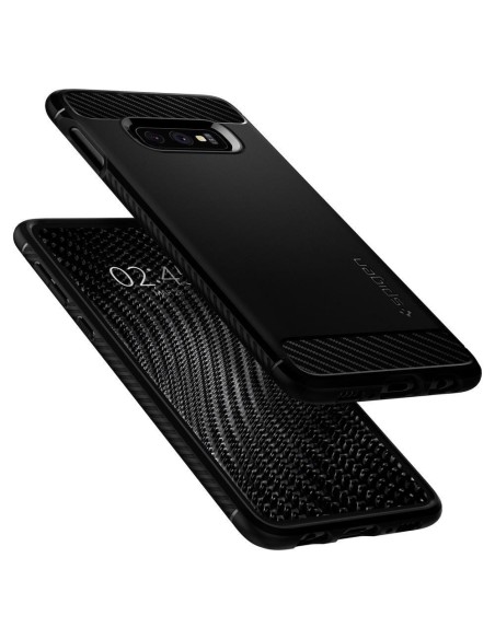 Spigen Rugged Armor dėklas, skirtas Samsung Galaxy S10E - matinė juoda Spigen Rugged Armor dėklas, skirtas Samsung Galaxy S10E - matinė juoda