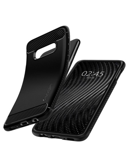 Spigen Rugged Armor dėklas, skirtas Samsung Galaxy S10E - matinė juoda Spigen Rugged Armor dėklas, skirtas Samsung Galaxy S10E - matinė juoda