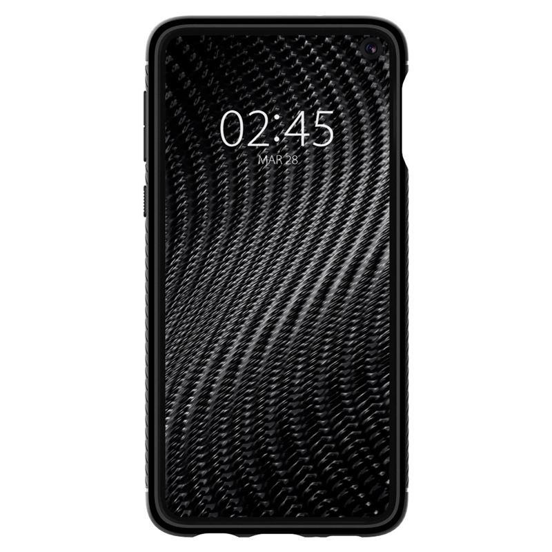 Spigen Rugged Armor dėklas, skirtas Samsung Galaxy S10E - matinė juoda