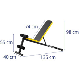 Treniruočių suoliukas krūtinės pratimams, rankoms, abs, bicepsams iki 100 kg