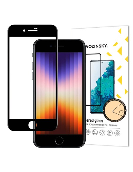 Wozinsky Super patvarūs klijai viso ekrano grūdintas stiklas su rėmeliu patogiu dėklu iPhone SE 2022 / SE 2020 / iPhone ...