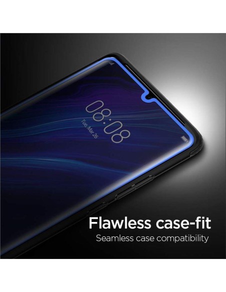 Spigen Glas.tR Plonas grūdintas stiklas, skirtas Huawei P30 Pro - juodas Spigen Glas.tR Plonas grūdintas stiklas, skirtas Huawei P30 Pro - juodas